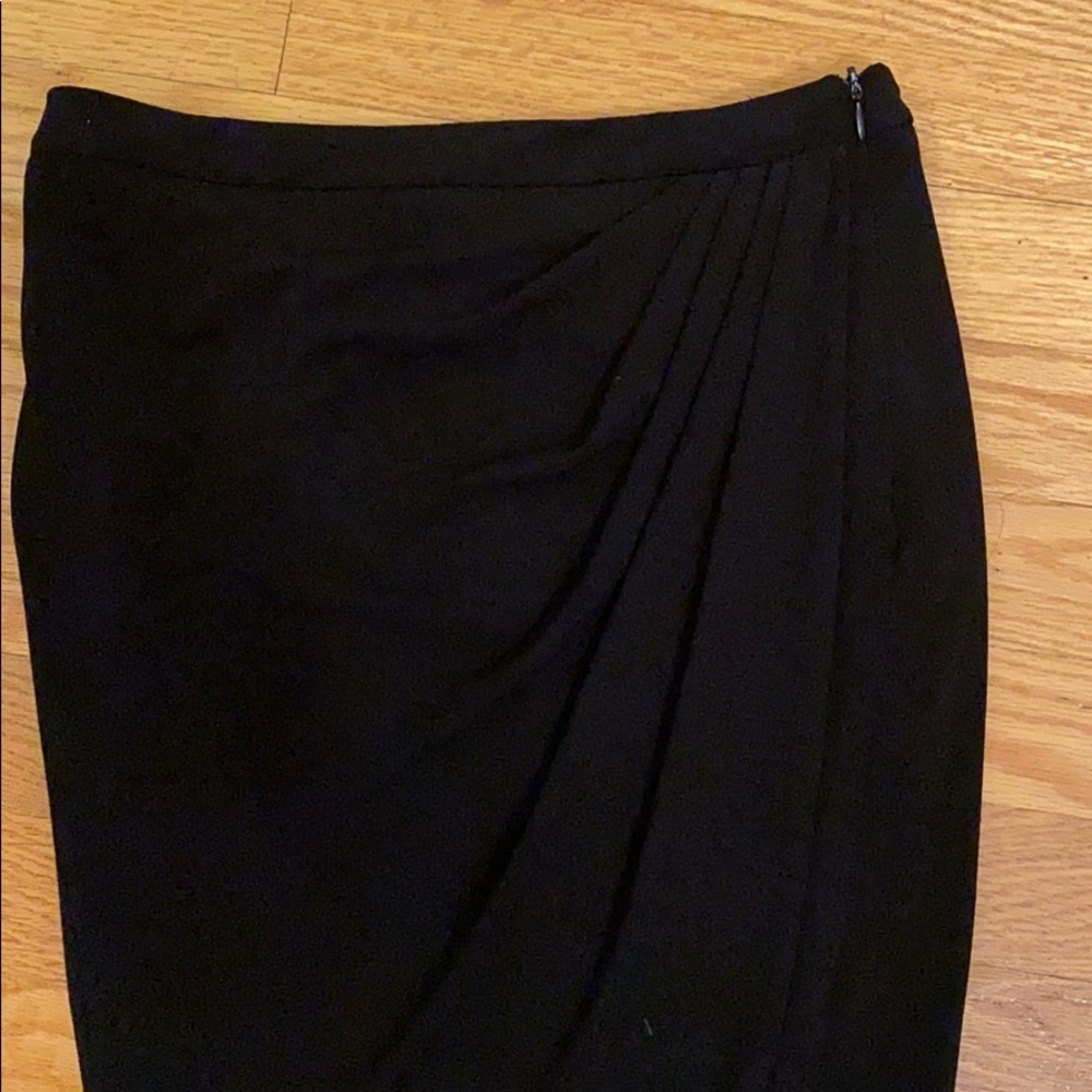 Zara Black Drapey Pencil Skirt XS